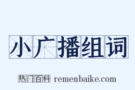 小广播组词是什么意思的图片